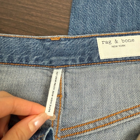 Rag & Bone Sophie High Rise Ultra Wide Size 28 NWT - Picture 3 of 7